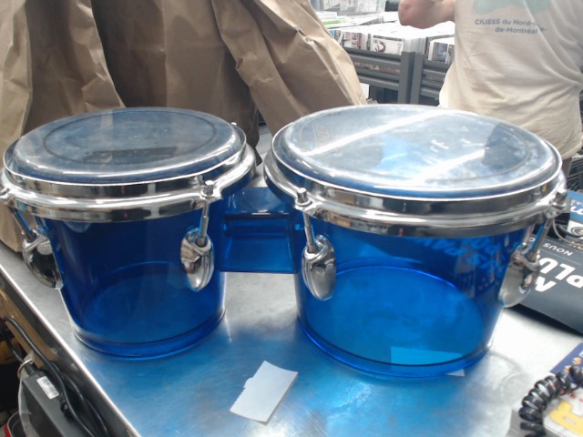 2 drum bleu jouet enfant tamtam