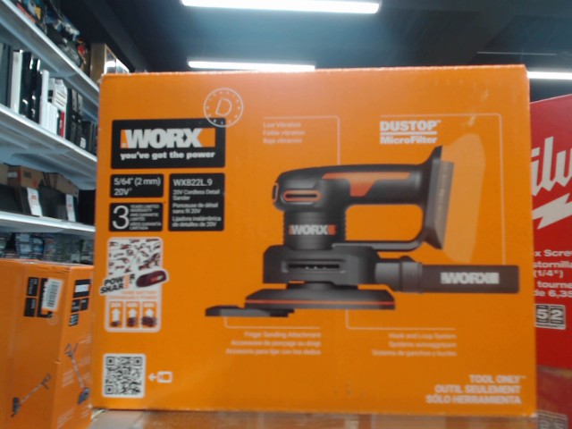 Work ponceuse de detail sans fils 20v
