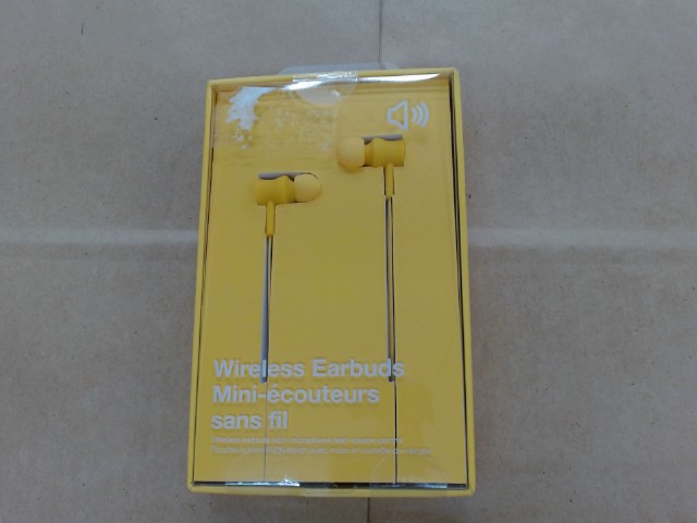 Mini ecouteur sans fil jaune