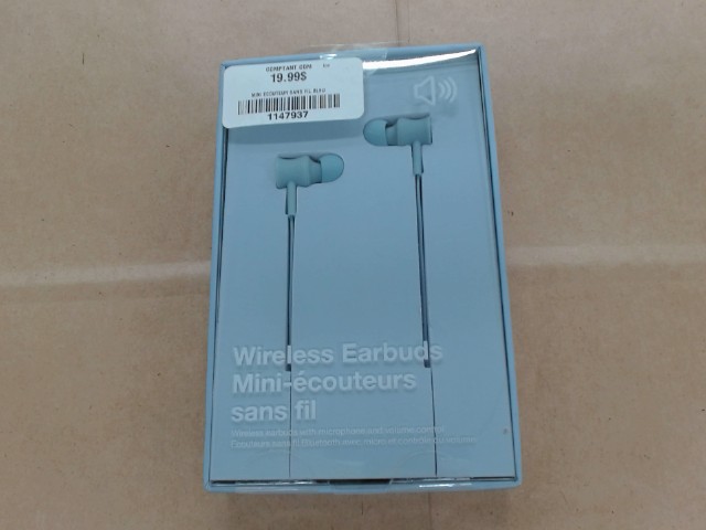 Mini ecouteur sans fil bleu