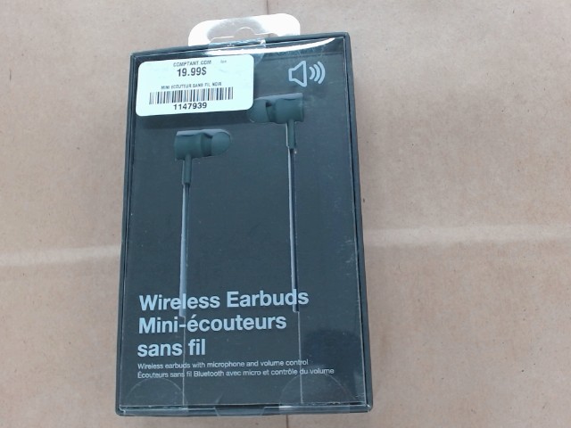 Mini ecouteur sans fil noir