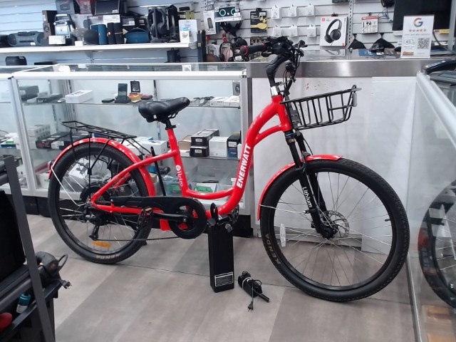 Velo electrique rouge + chg/ 1 clef