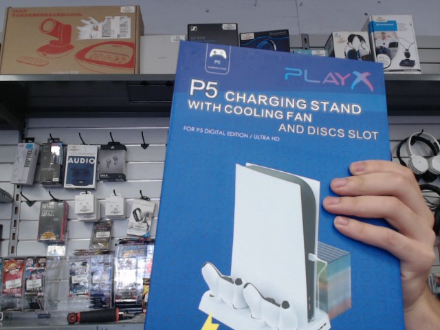 Ps5 charging stand with cooling fan