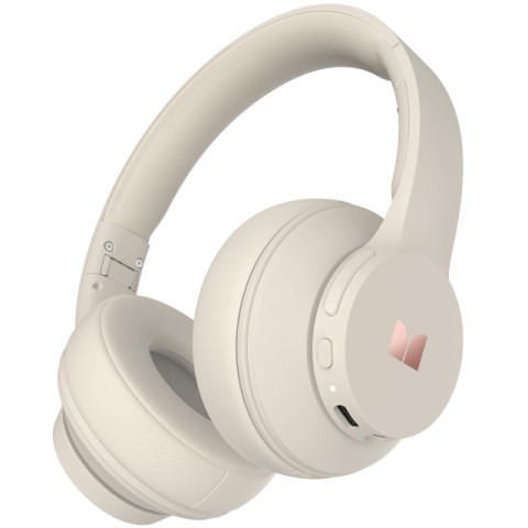 Ecouteurs casque bluetooth beige neuf
