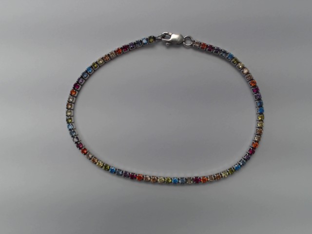 Bracelet en argent avec pierre de coul
