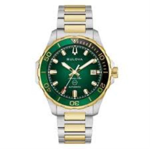 Green dial bulova marine star 2 ton