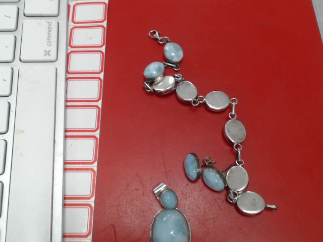 Boucle argent bleu lot