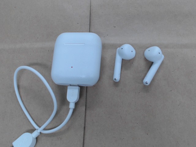 Ecouteur bluetooth blanc+fil
