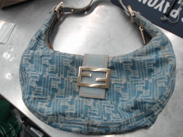 Moon bag sacoche fendi jeans bleu gold