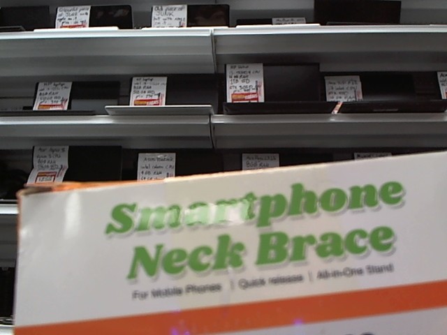 Smartphone neck brace