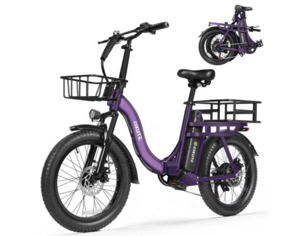 Purple electric bike