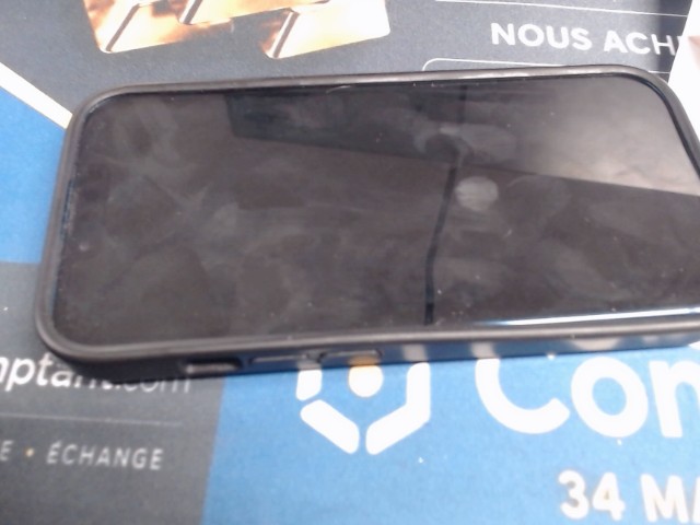 Blue iphone with black case