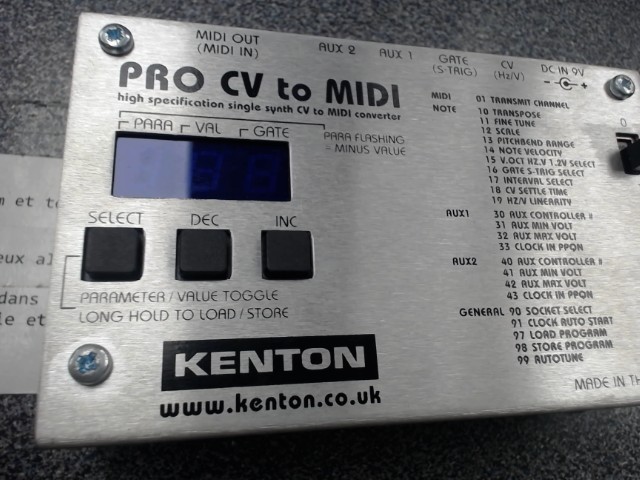 Converter analogue cv to midi