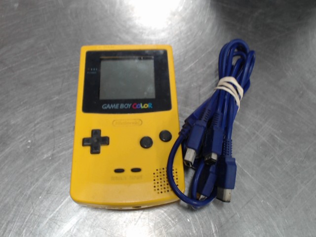 Game boy color jaune+fils de connection