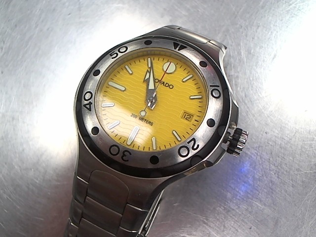 Montre stainless cadran jaune