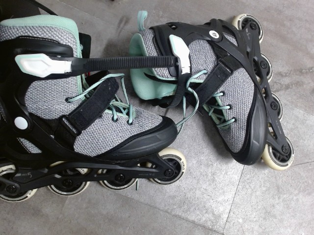 Patin de coleur vers et gris