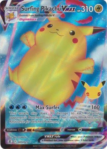 Surfing pikachu vmax 009/025