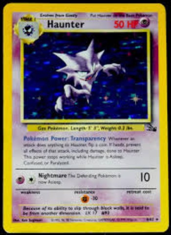 Haunter holo base set raw