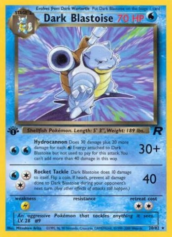 Dark blastoise psa 3 non holo