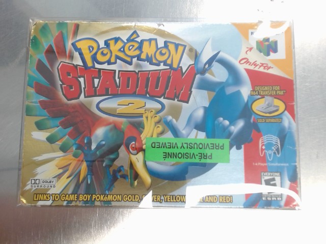 Pokemon stadium 2 n64 cib