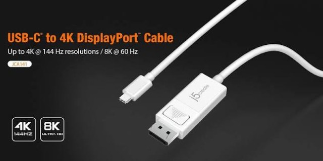 Usb-c to 4k displayport cable