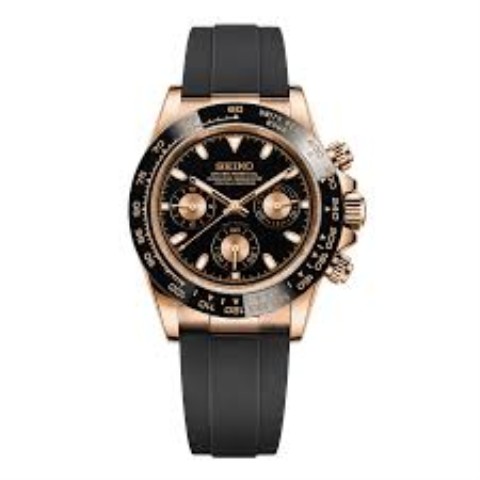 Seiko daytona rose gold toned custom