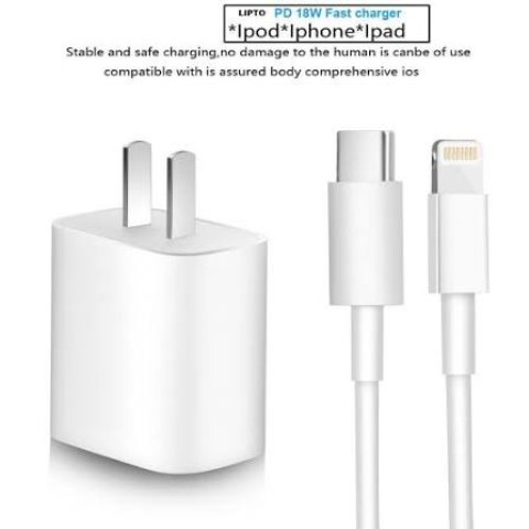 Chargeur iphone fil + cube