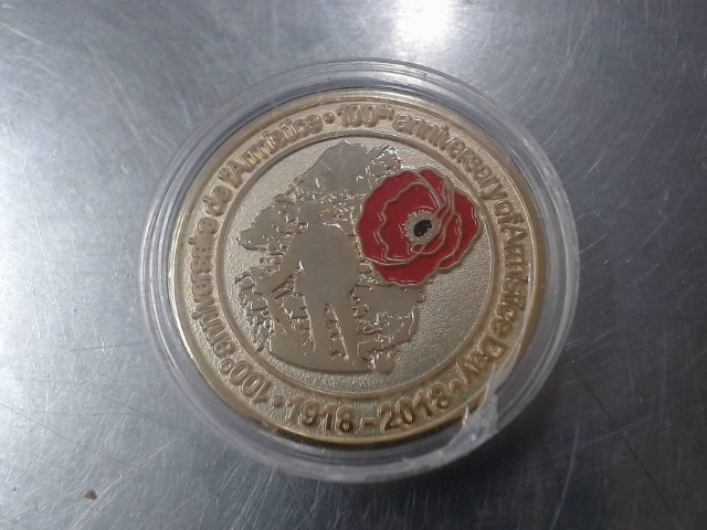 Jeton armistice 100e anniv ds case plast