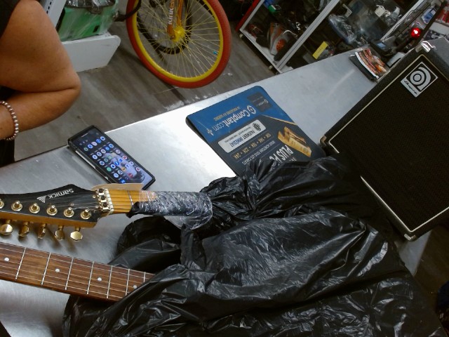 Guitare electrique bleu