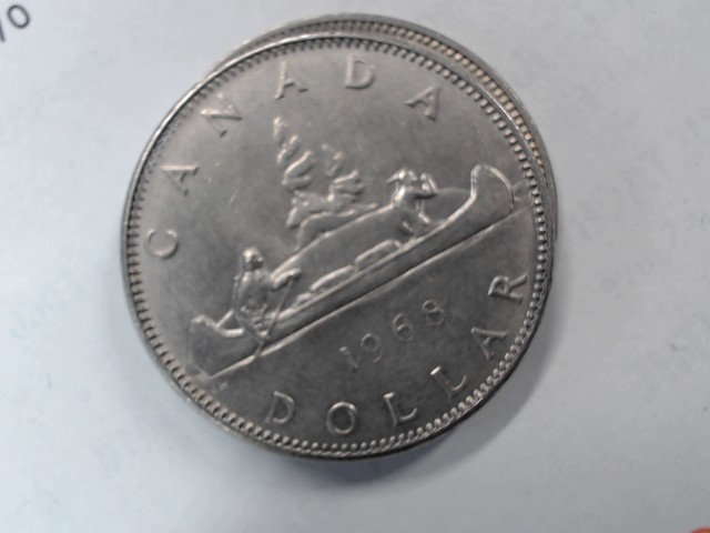 1968 canadian voyageur 1$ argent