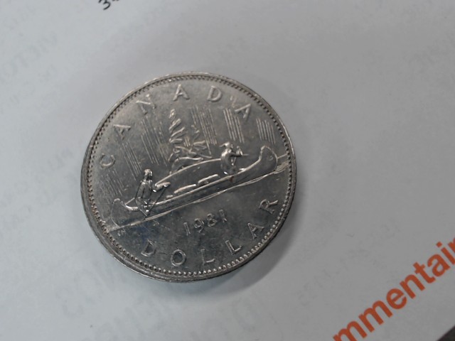 1981 canadian voyageur 1$ argent