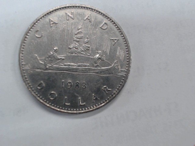 1983 canadian 1$ argent voyageur