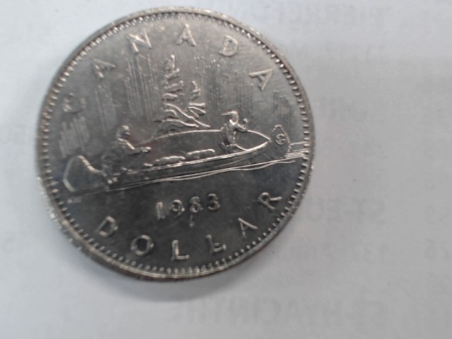 1983 canadian 1$ argent voyageur