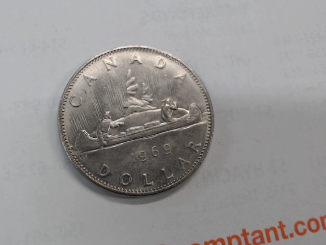 1969 canadian voyageur 1$ argent