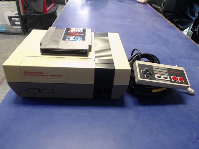 Console 1 manette, fils et duck hunt