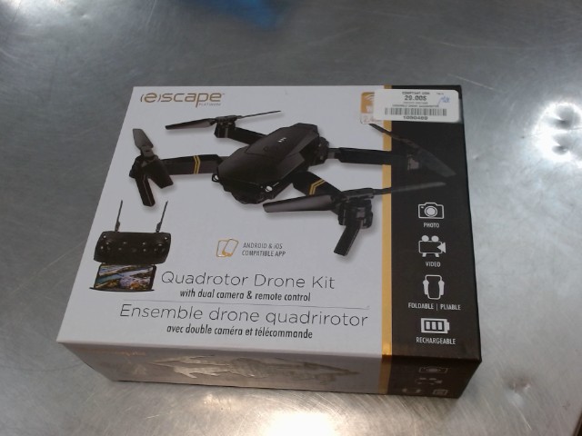 Ensemble drone quadrirotor