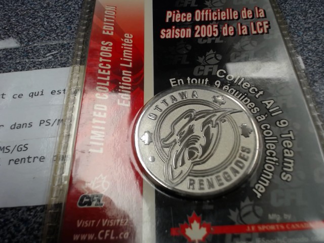 Official 2005 cfl tossing coin