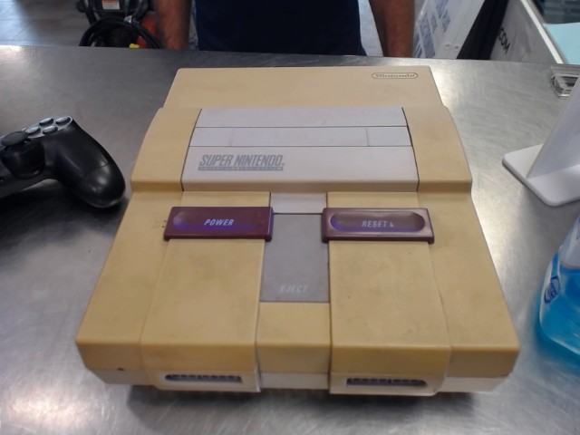 Console snes+man+fils (jaune)