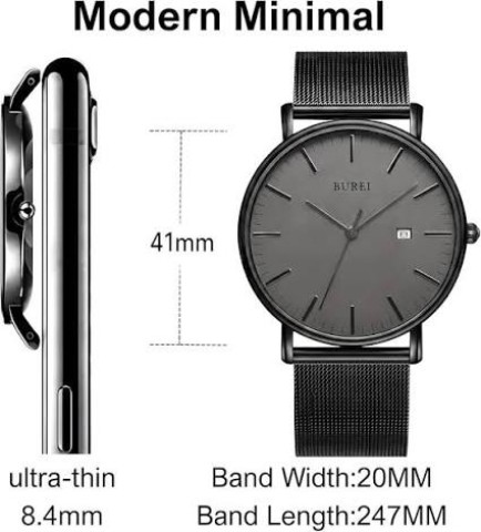 Montre gris fonc� et stainless