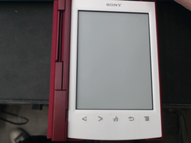 Sony ereader prs-t2 white w red case