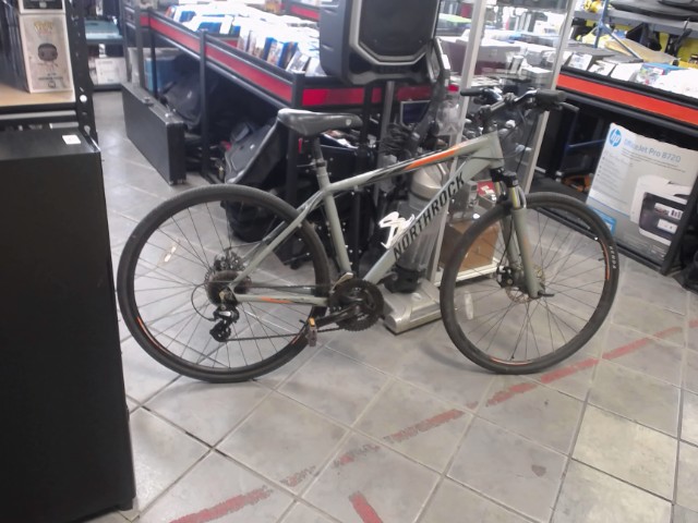 Velo hybride gris medium 18 pouces