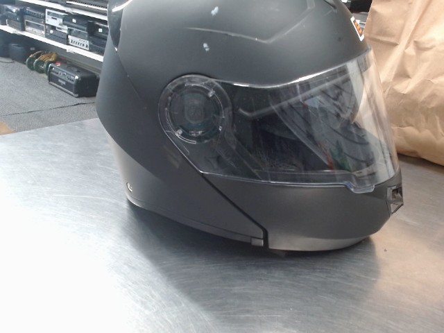 Casque de moto modular noire