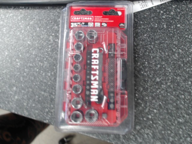 35pc sae metric set drill bit & socket