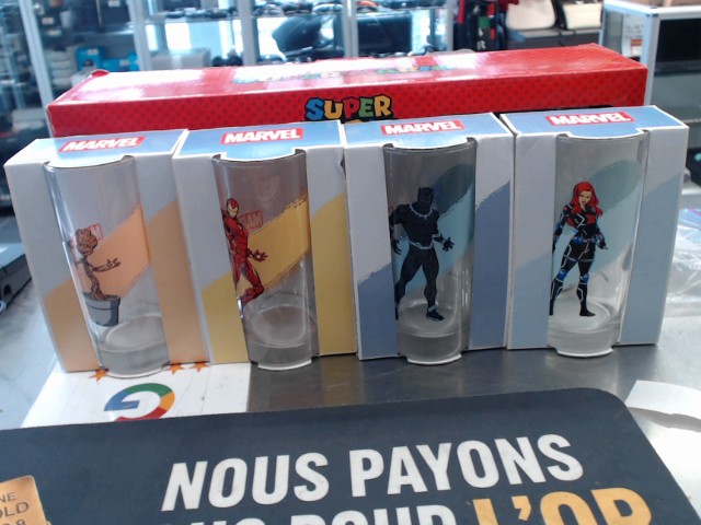 Set de 4 verre marvel