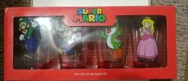 Set de 4 verre super mario 16oz