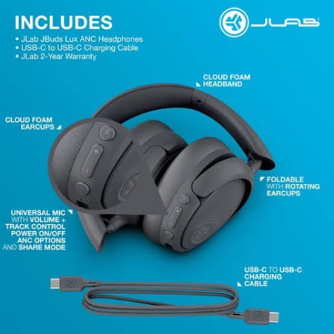 Anc wireless heafdphones in box