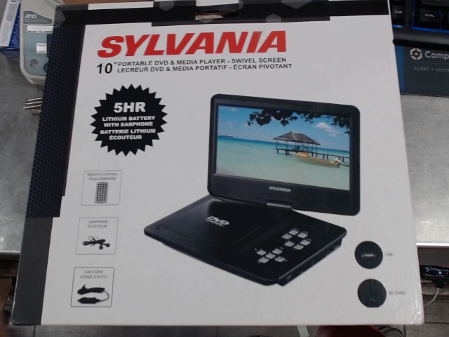 10'' portable dvd and media player