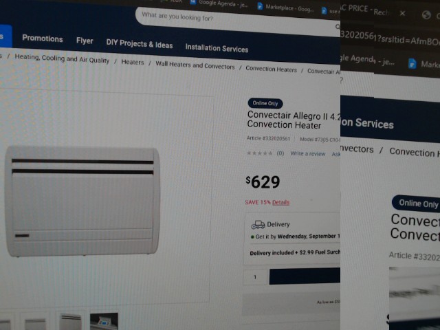 Convecteur allegro2 1000w