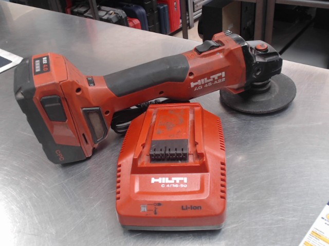 Angle grinder avec batterie et chargeur