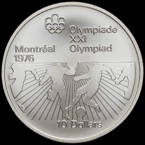 Silver 49g piece olympique 76